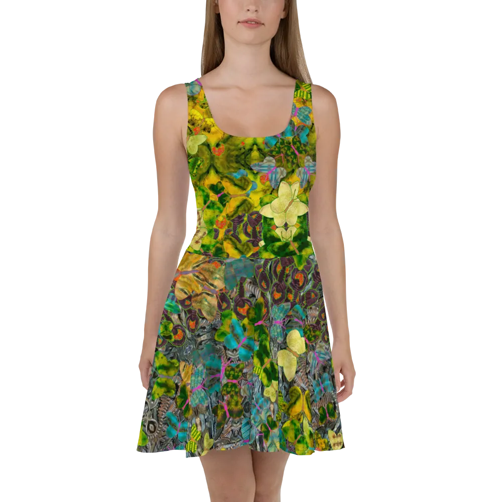 Fitted Skater Dress (Her/Muliebris)(Butterfly Glade, Shoal Solstice, GNHV8.1) RJSTH@Fabric#1 RJSTHw2021 RJS