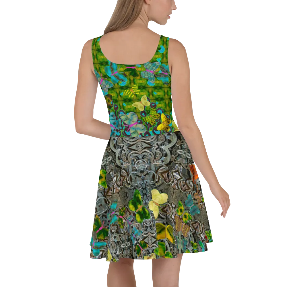 Fitted Skater Dress (Her/Muliebris)(Butterfly Glade, Shoal Solstice, GNHV8.10) RJSTH@Fabric#10 RJSTHw2021 RJS