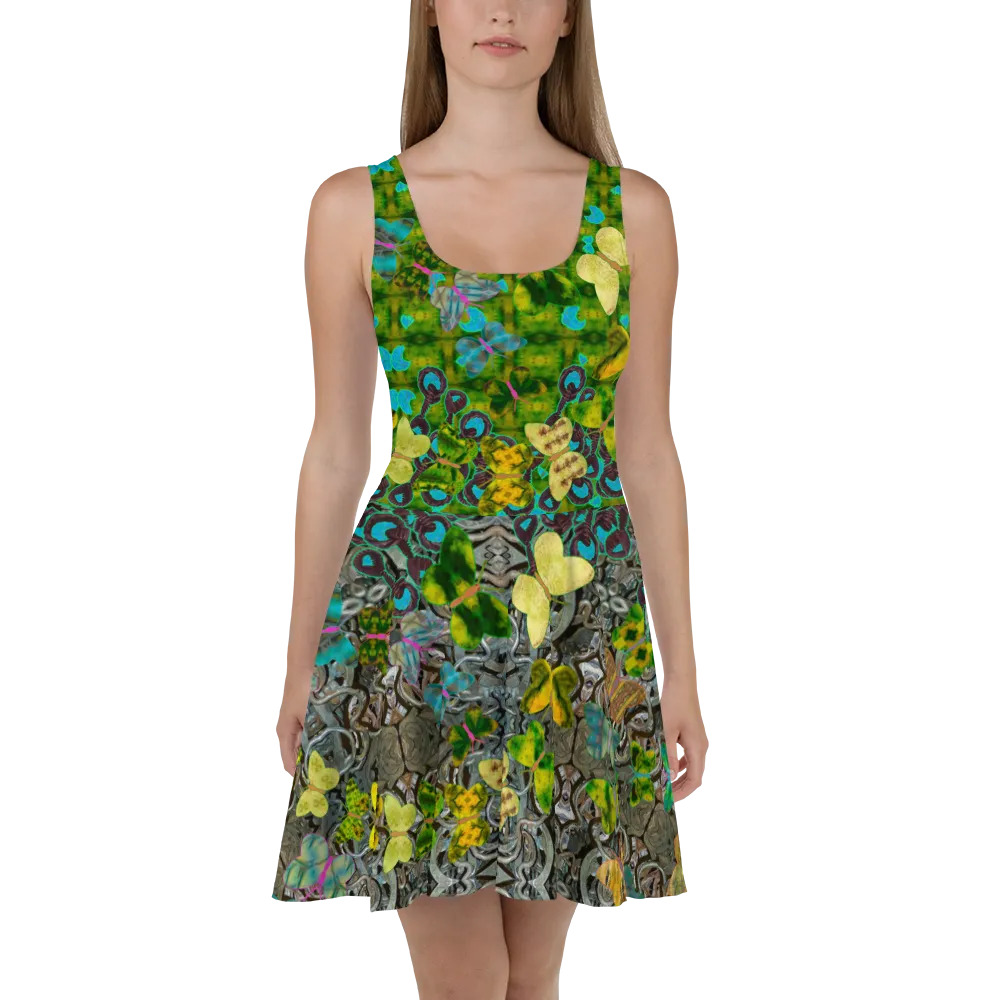 Fitted Skater Dress (Her/Muliebris)(Butterfly Glade, Shoal Solstice, GNHV8.10) RJSTH@Fabric#10 RJSTHw2021 RJS