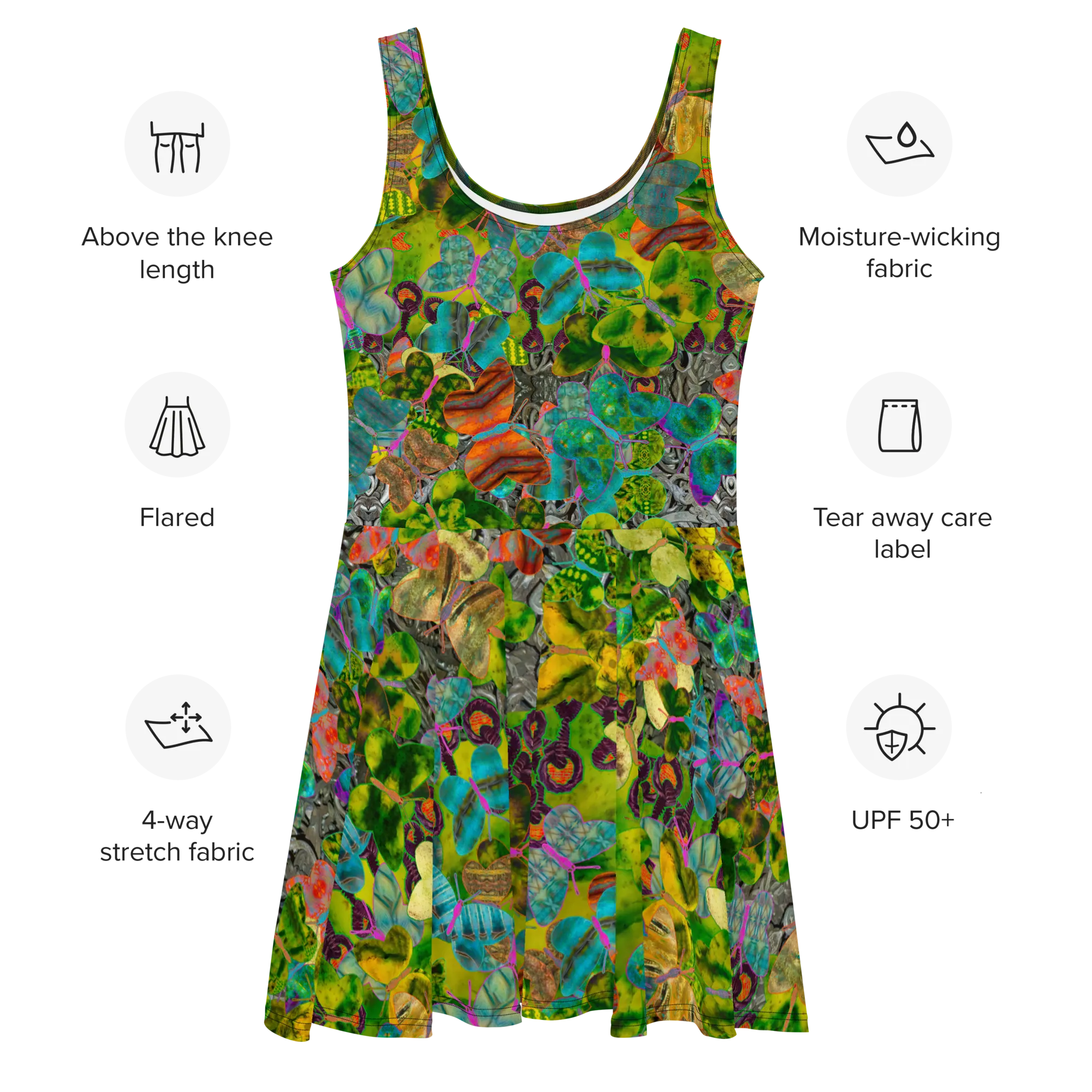 Fitted Skater Dress (Her/Muliebris)(Butterfly Glade, Shoal Solstice, GNHV8.3) RJSTH@Fabric#3 RJSTHw2021 RJS