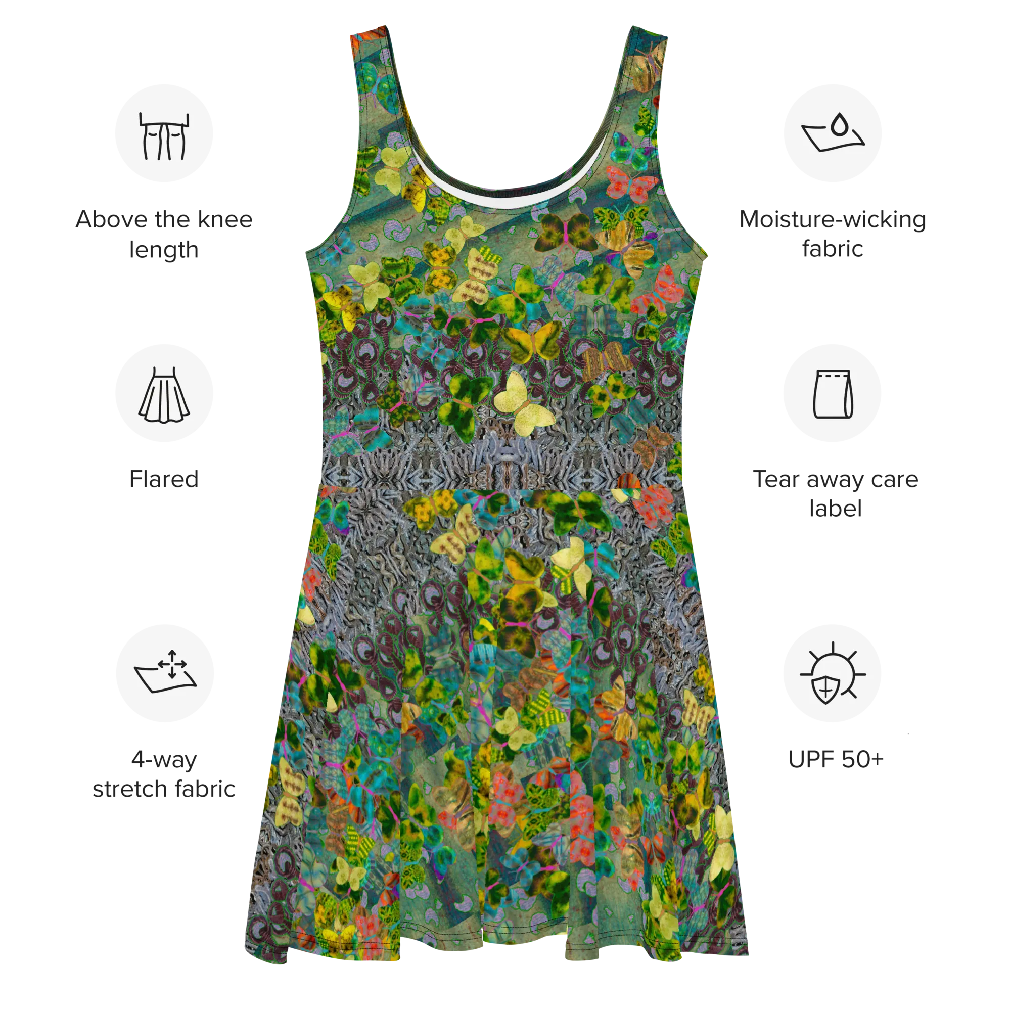 Fitted Skater Dress (Her/Muliebris)(Butterfly Glade, Shoal Solstice, GNHV8.4) RJSTH@Fabric#4 RJSTHw2021 RJS