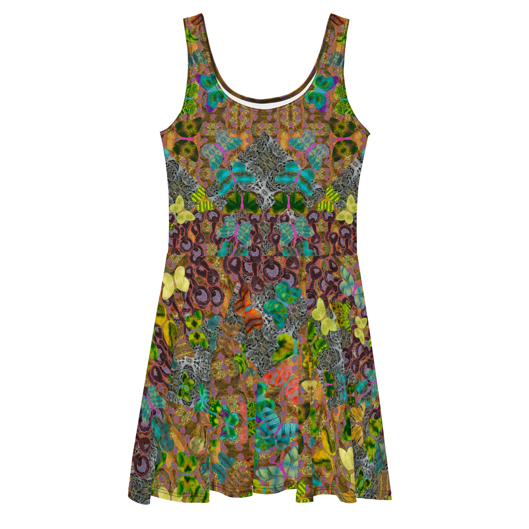 Fitted Skater Dress (Her/Muliebris)(Butterfly Glade, Shoal Solstice, GNHV8.6) RJSTH@Fabric#6 RJSTHw2021 RJS