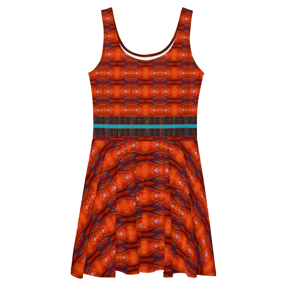 Fitted Skater Dress (Her/Muliebris)(Tree Link Stripe) RJSTH@Fabric#12 RJSTHS2021 RJS