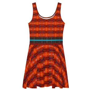 Fitted Skater Dress (Her/Muliebris)(Tree Link Stripe) RJSTH@Fabric#12 RJSTHS2021 RJS
