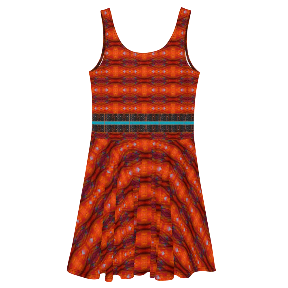 Fitted Skater Dress (Her/Muliebris)(Tree Link Stripe) RJSTH@Fabric#12 RJSTHS2021 RJS