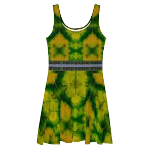 Fitted Skater Dress (Her/Muliebris)(Tree Link Stripe) RJSTH@Fabric#5 RJSTHS2021 RJS