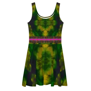 Fitted Skater Dress (Her/Muliebris)(Tree Link Stripe) RJSTH@Fabric#7 RJSTHS2021 RJS