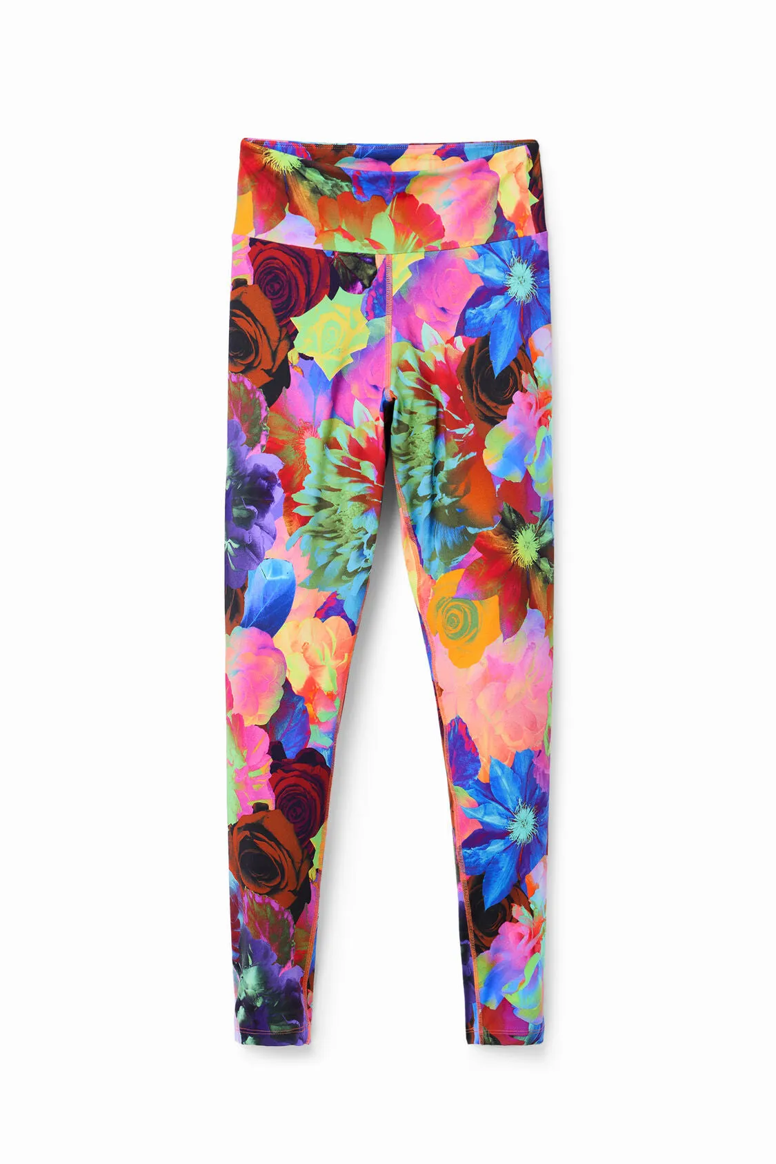 Floral stretch leggings women