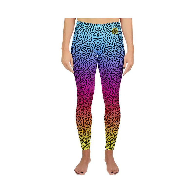 Florescent Brain Pattern ACTIVE LEGGINGS