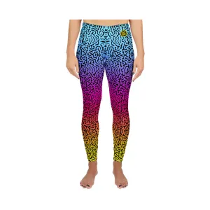 Florescent Brain Pattern ACTIVE LEGGINGS