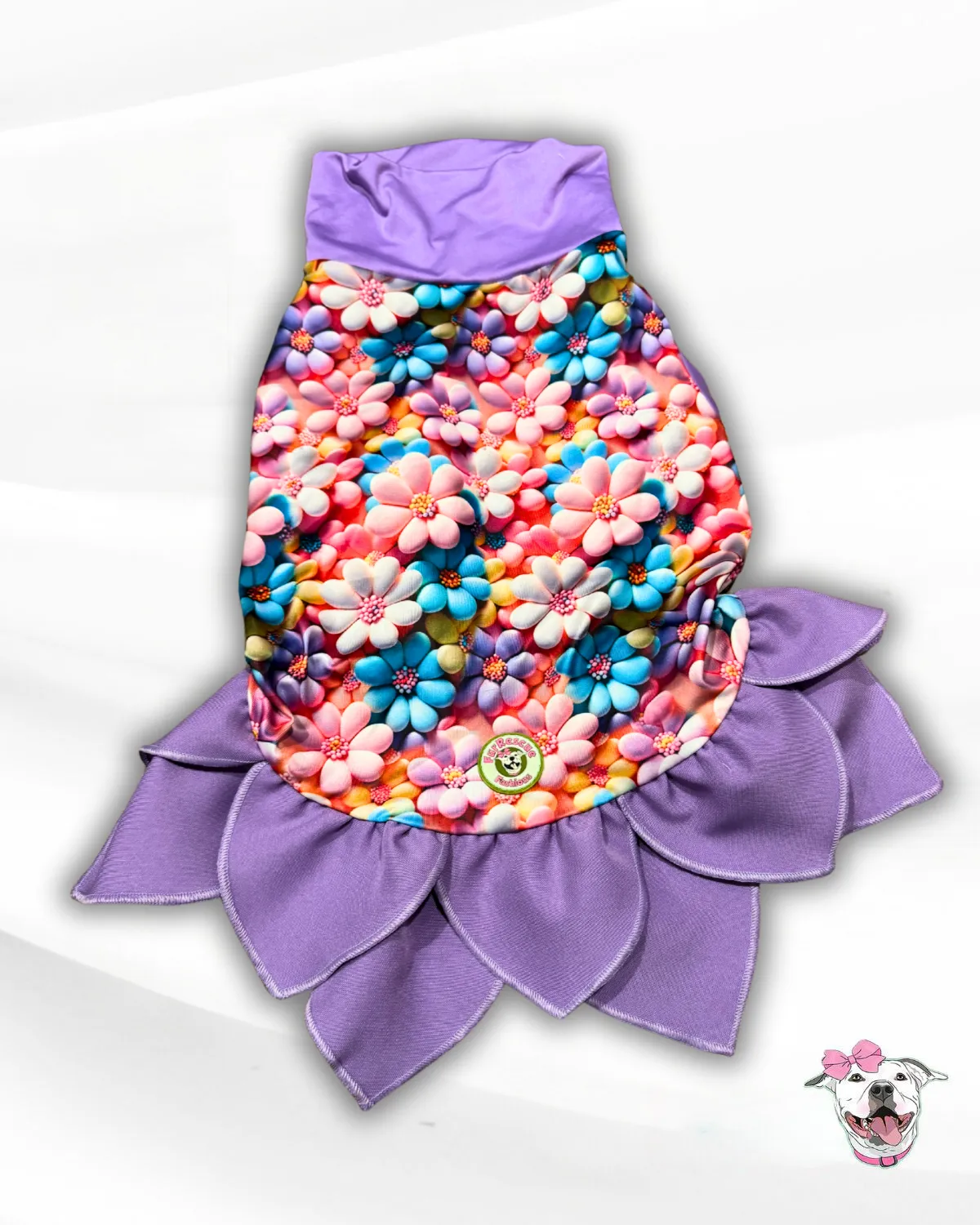 Flower in Bloom Petal Skirted Ruffle Dress