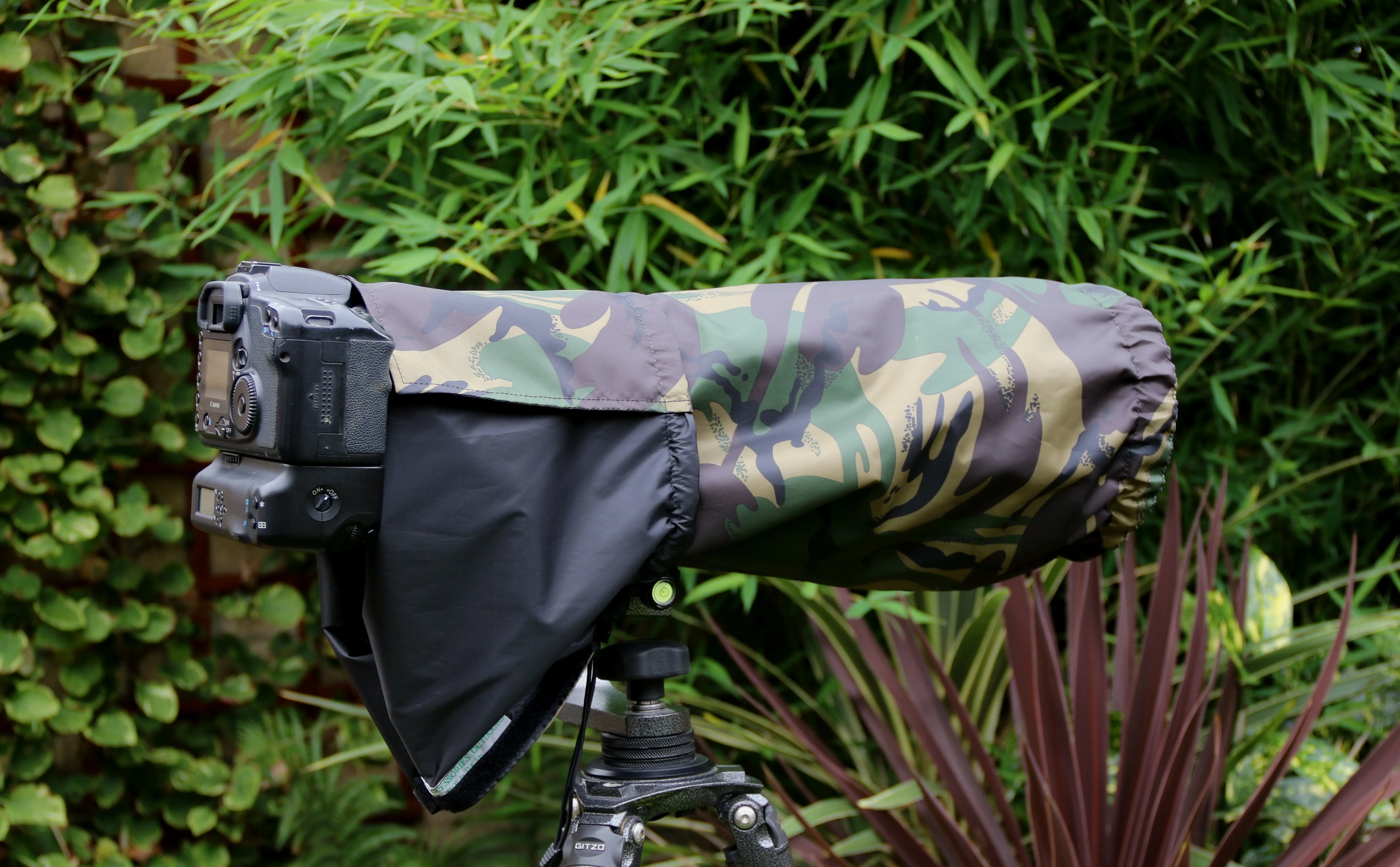 For SIGMA Waterproof Reversible Double Layer DPM Camo - Black Camera Lens Cover & CAP SETS