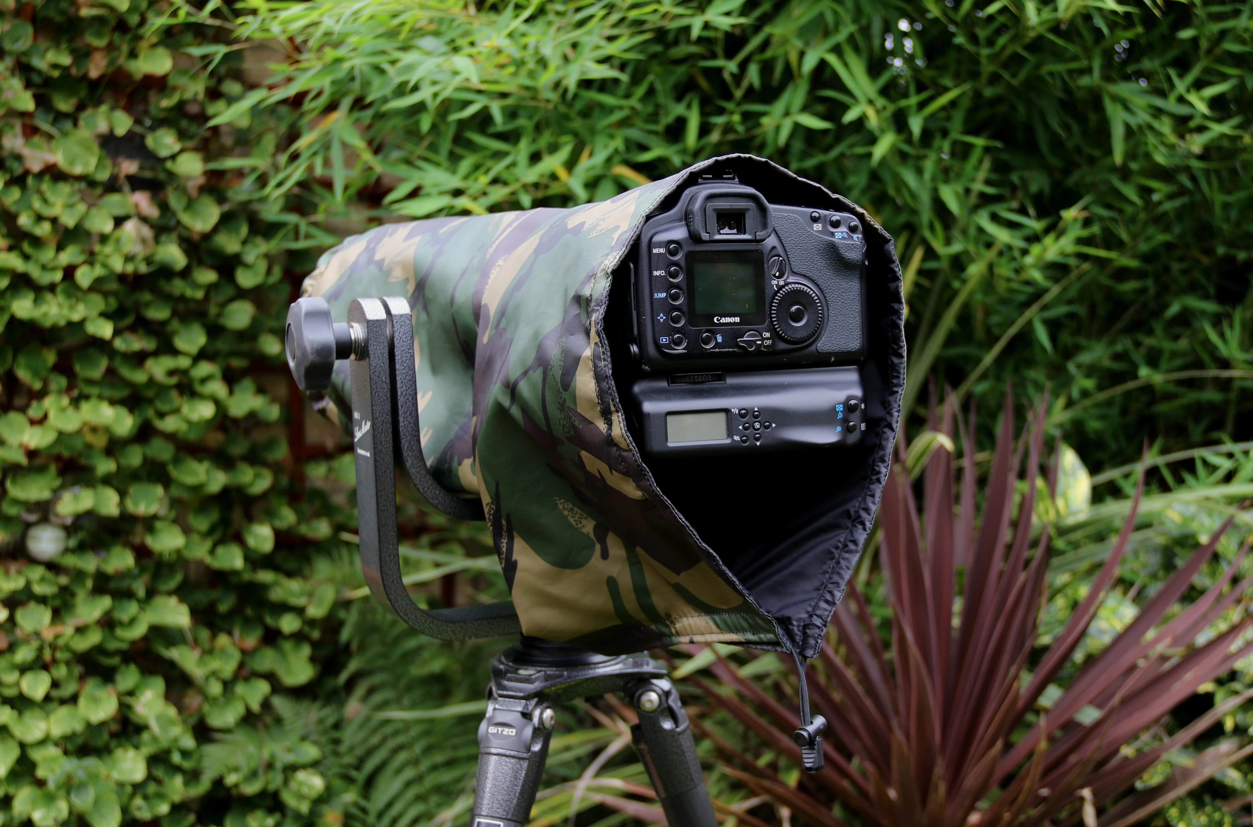 For SIGMA Waterproof Reversible Double Layer DPM Camo - Black Camera Lens Cover & CAP SETS