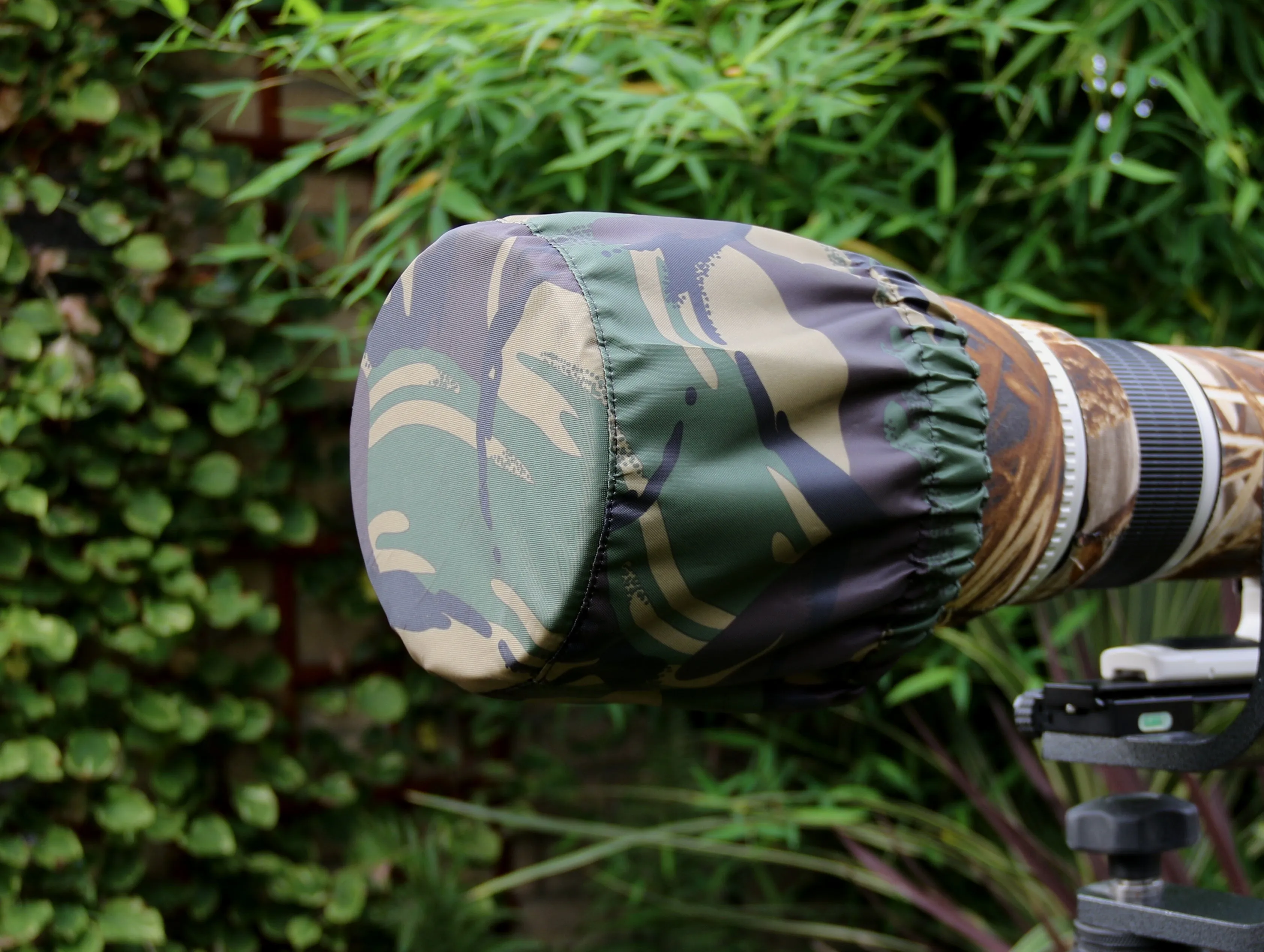 For SIGMA Waterproof Reversible Double Layer DPM Camo - Black Camera Lens Cover & CAP SETS