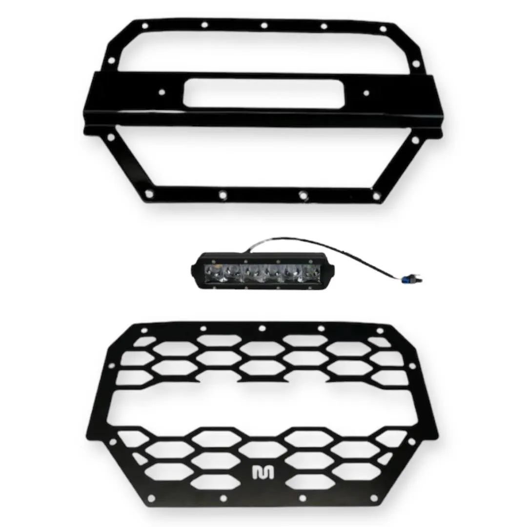 Front Grille Protector Kit with LED Bar for Polaris RZR (2014-2018)