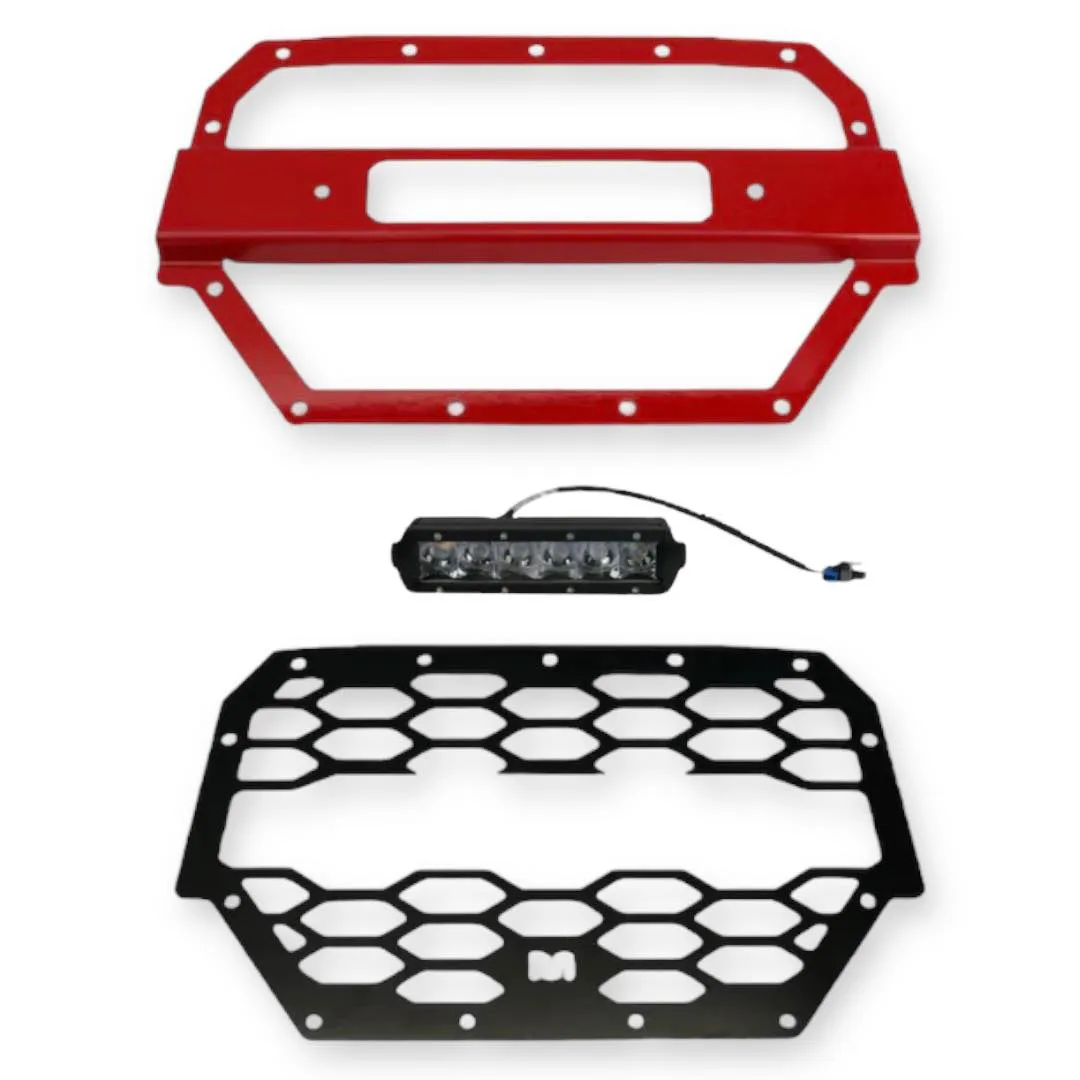 Front Grille Protector Kit with LED Bar for Polaris RZR (2014-2018)