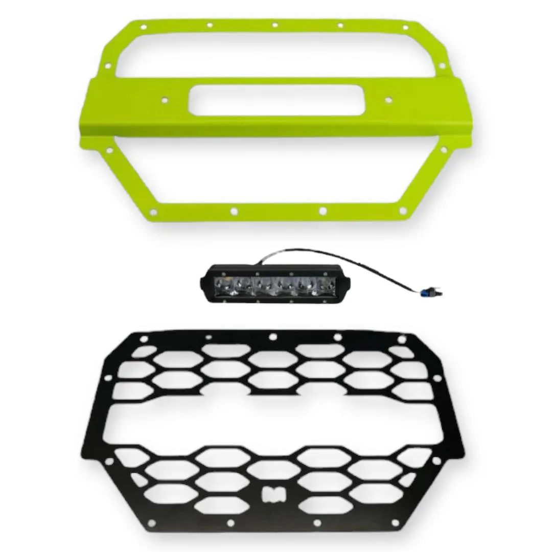Front Grille Protector Kit with LED Bar for Polaris RZR (2014-2018)