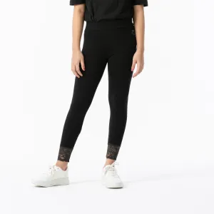 Girls Black Slim-Fit Leggings