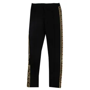 Girls Leggings with Logo Down the Leg