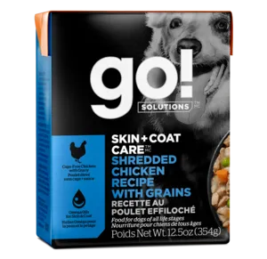 GO Skin   Coat Care Shredded Chicken 354g Canned Dog Food