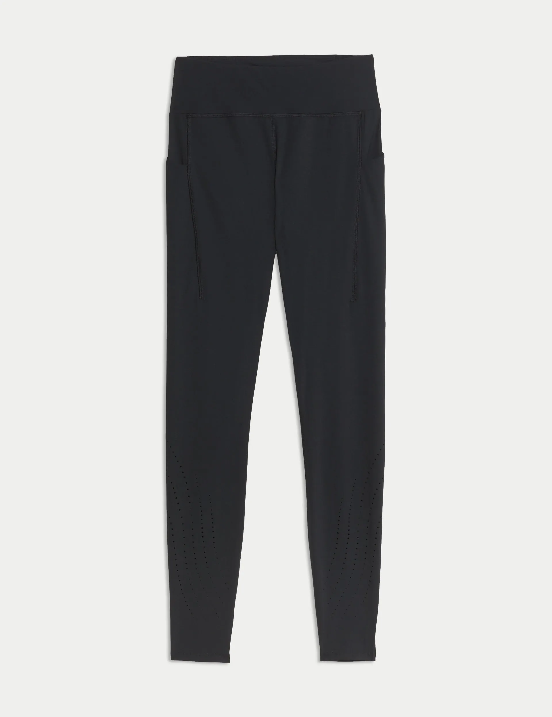 Go Train Laser Cut Gym Leggings - Black