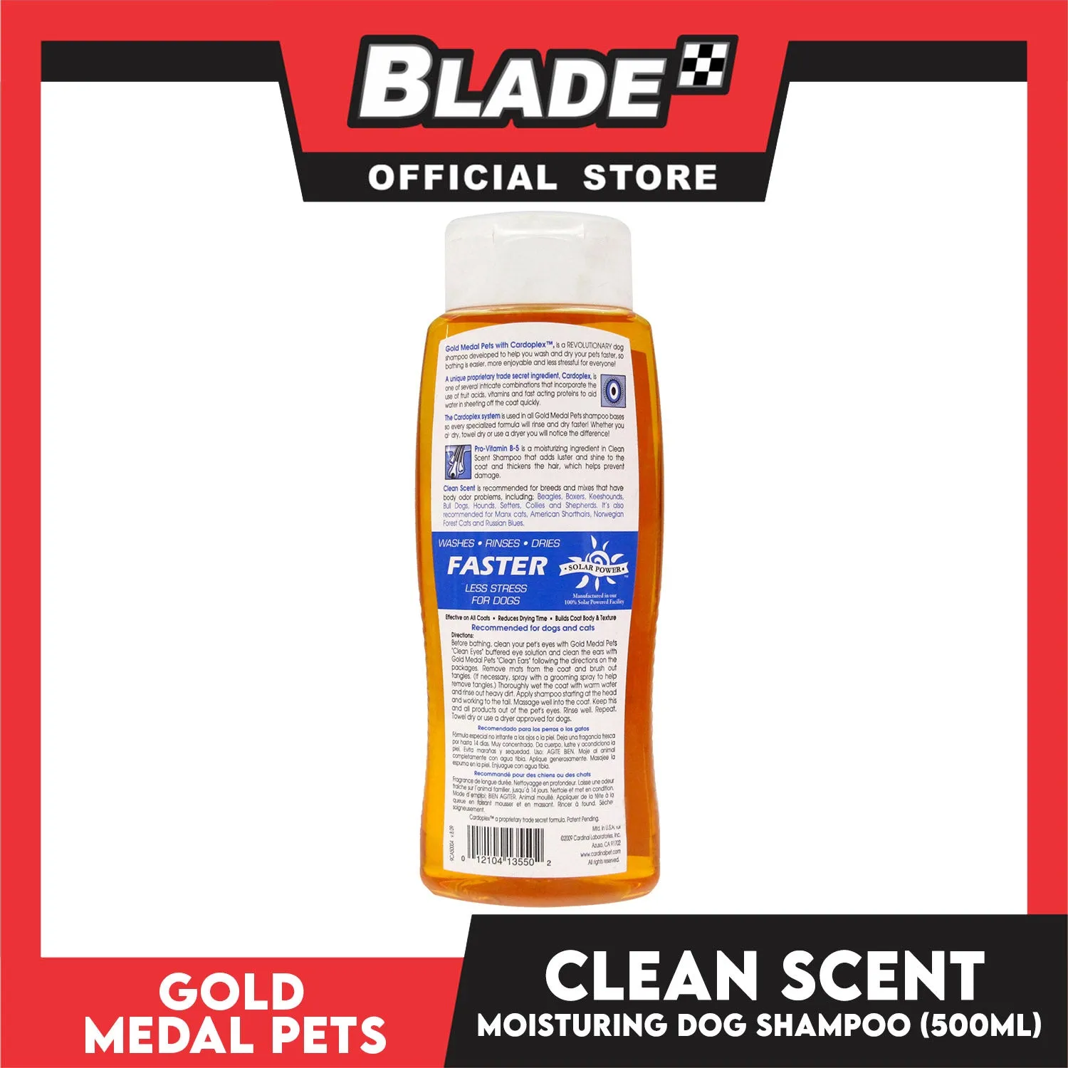 Gold Medal Pets Clean Scent Moisturizing Dog Shampoo 17oz Maintains Color and Shine
