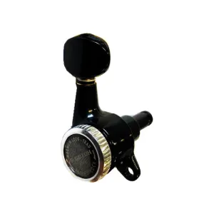 Gotoh Magnum Lock Traditional Series Electric Guitar Tuning Machines in Black Finish (6-inline)