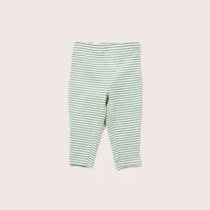 Green Striped Leggings