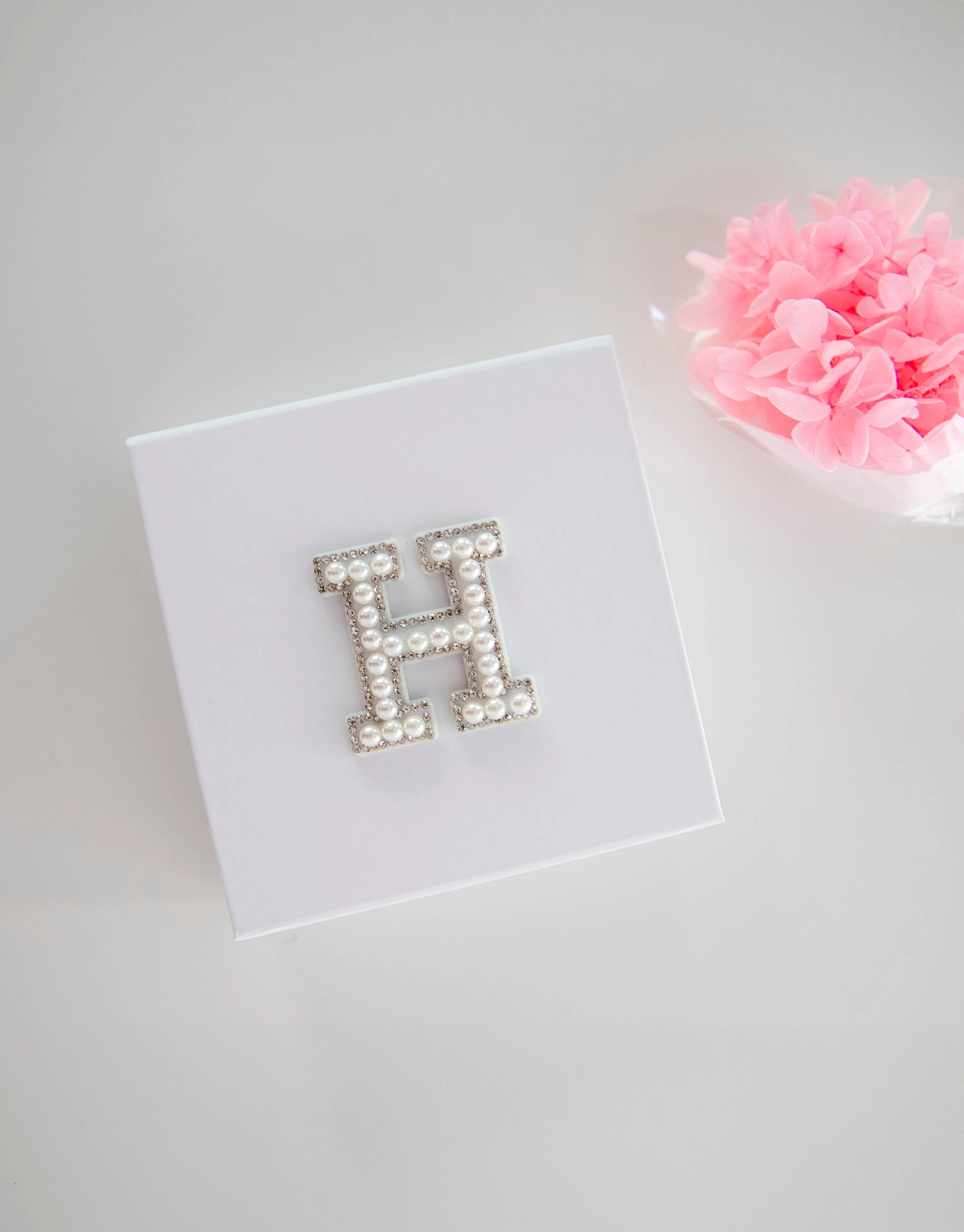 Handmade Pearl & Rhinestone Letters: Letter Patches from A - Z