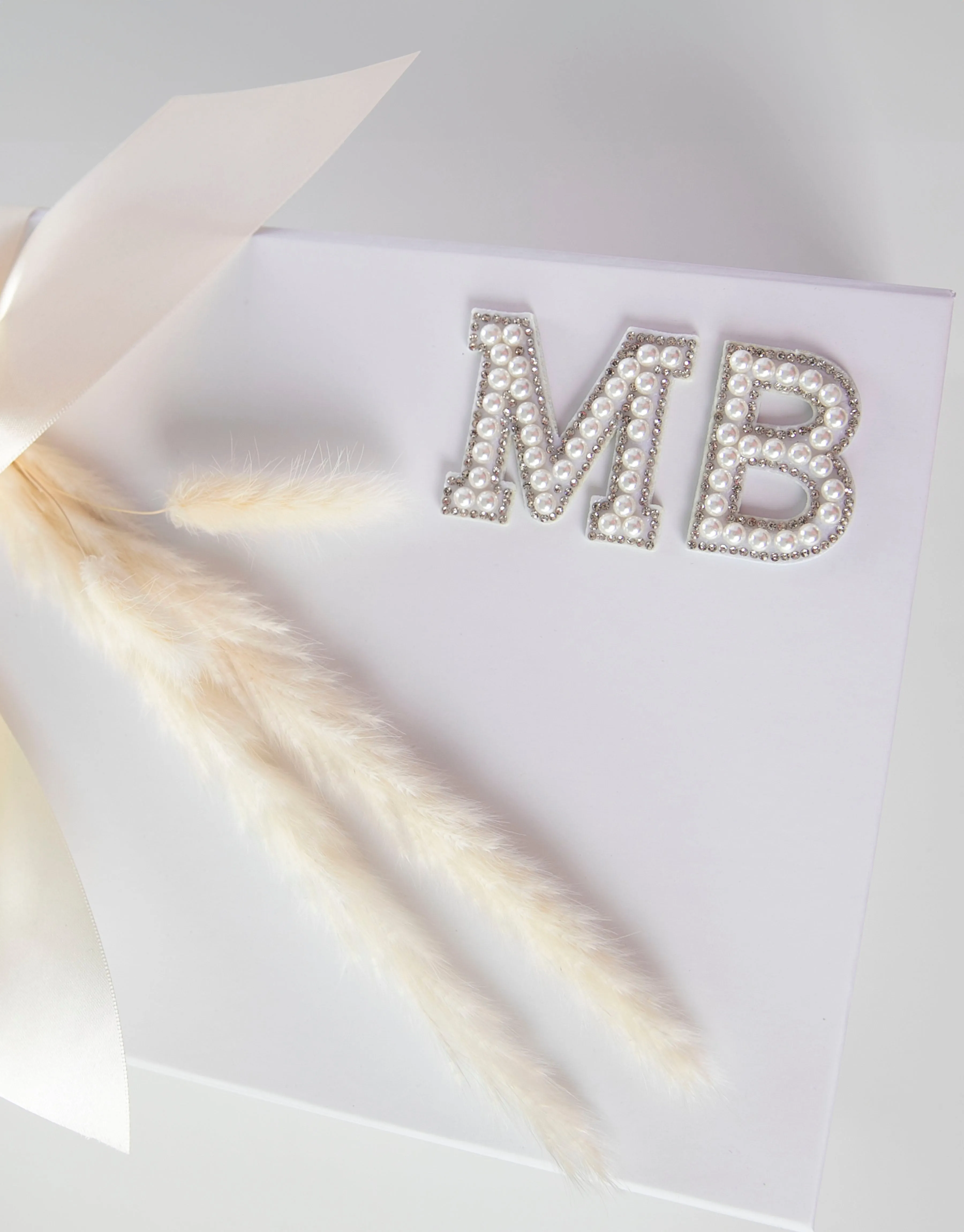 Handmade Pearl & Rhinestone Letters: Letter Patches from A - Z
