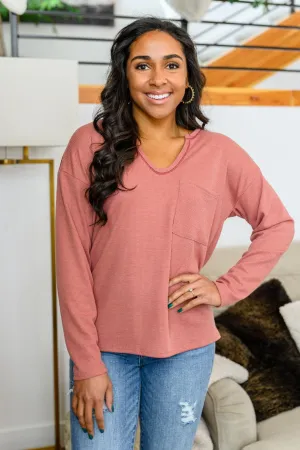 Hazel Blues® |  Behind The Scenes Waffle Knit Top