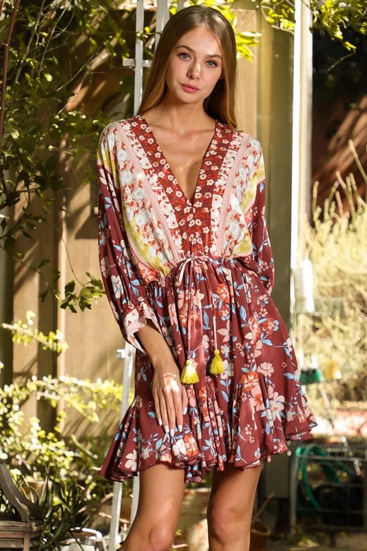 Hazel Dolman Sleeve Mini Dress