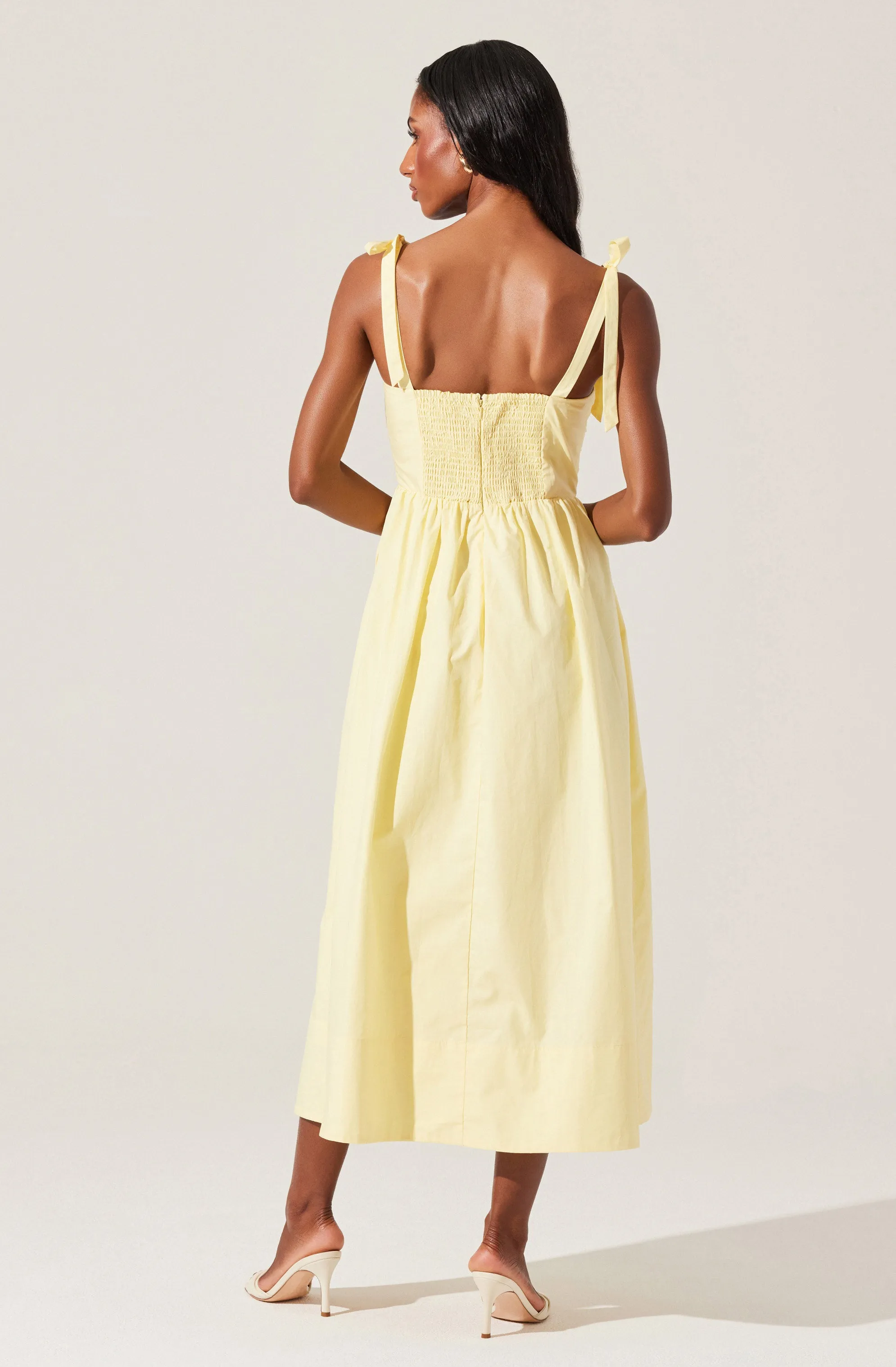 Helia Bow Front Midi Dress