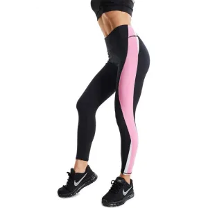High waist leggings black and pink