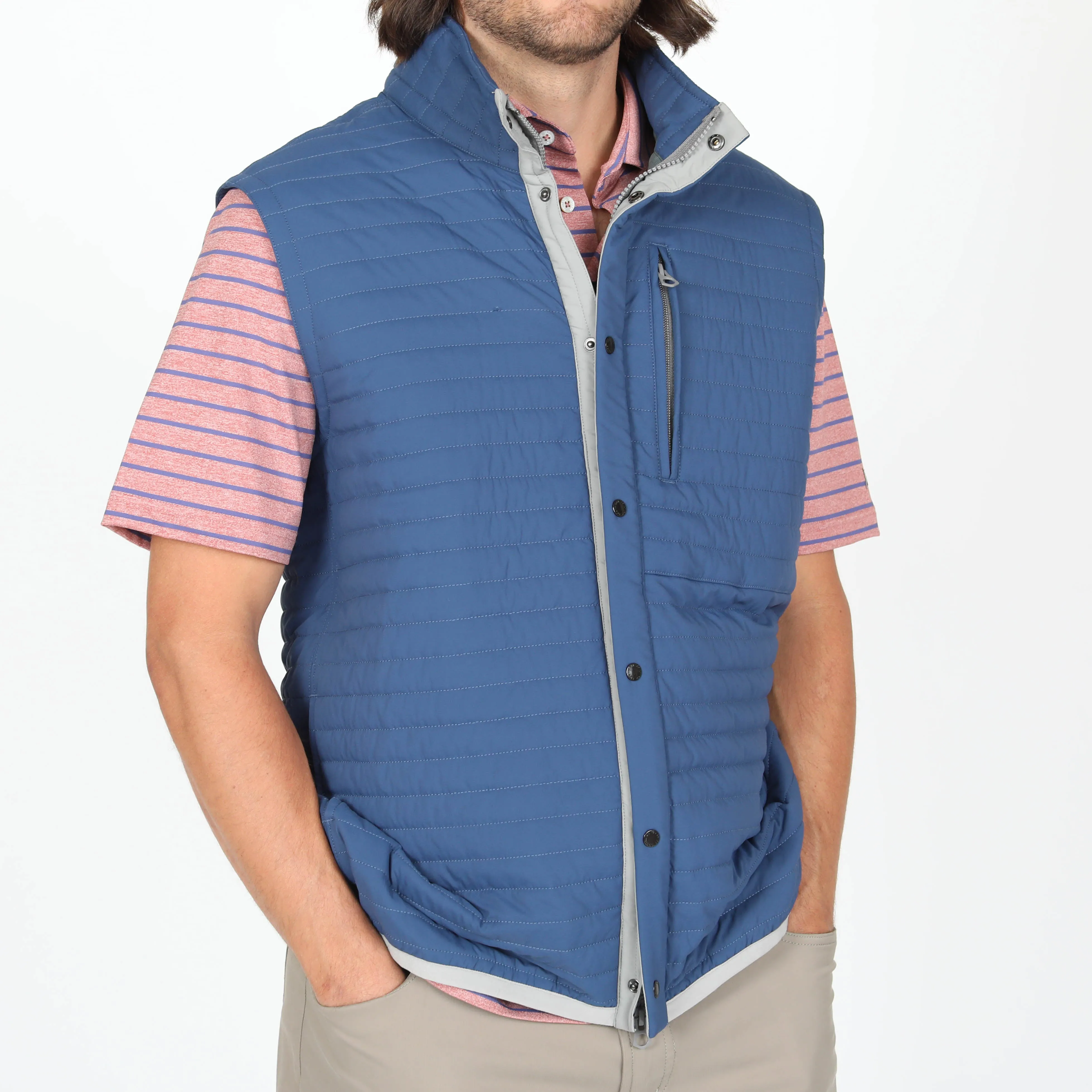 Hinton Vest- Blue Final Sale
