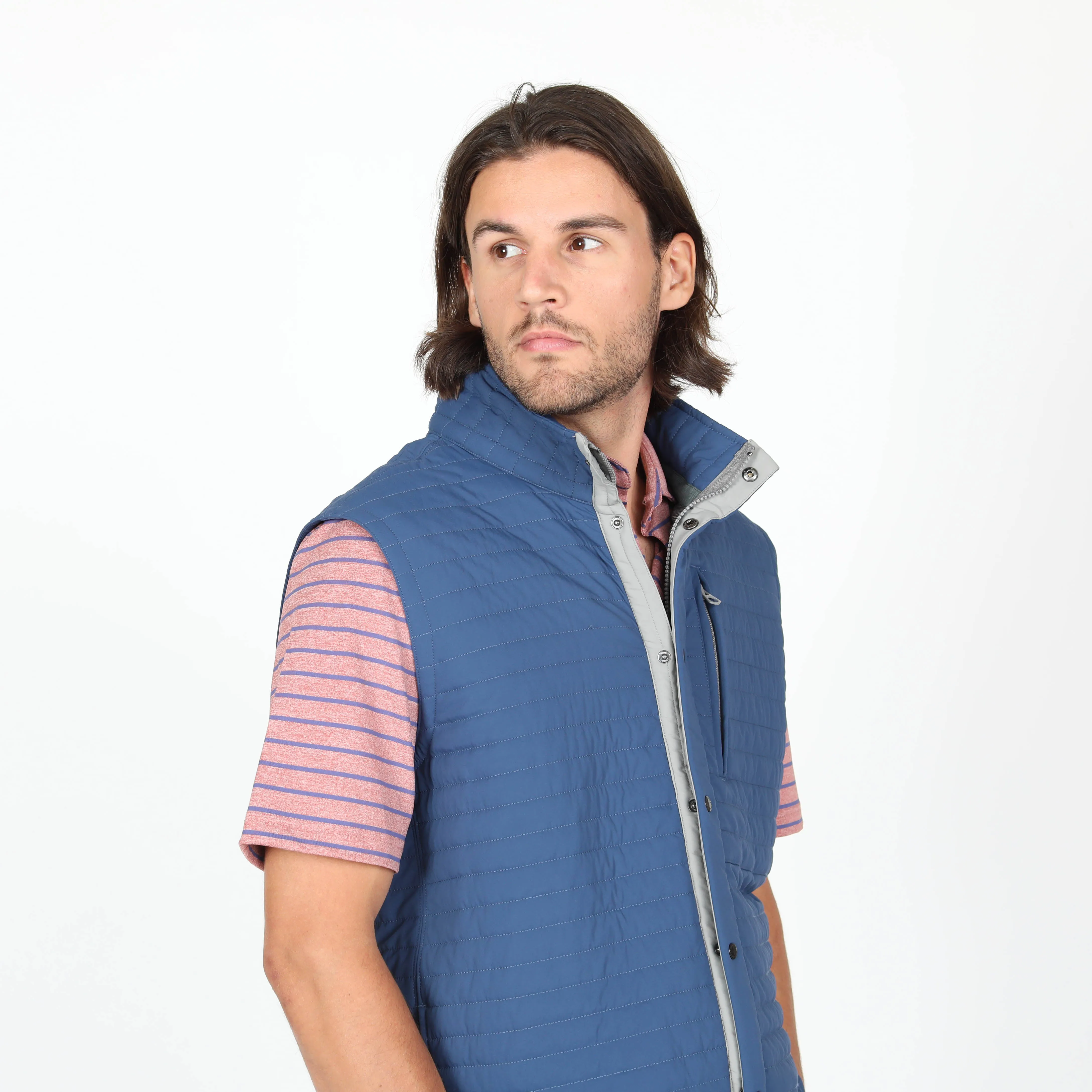 Hinton Vest- Blue Final Sale