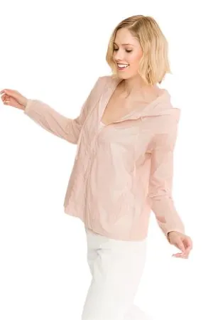 HOODED OPEN ZIPPER LITE JACKET
