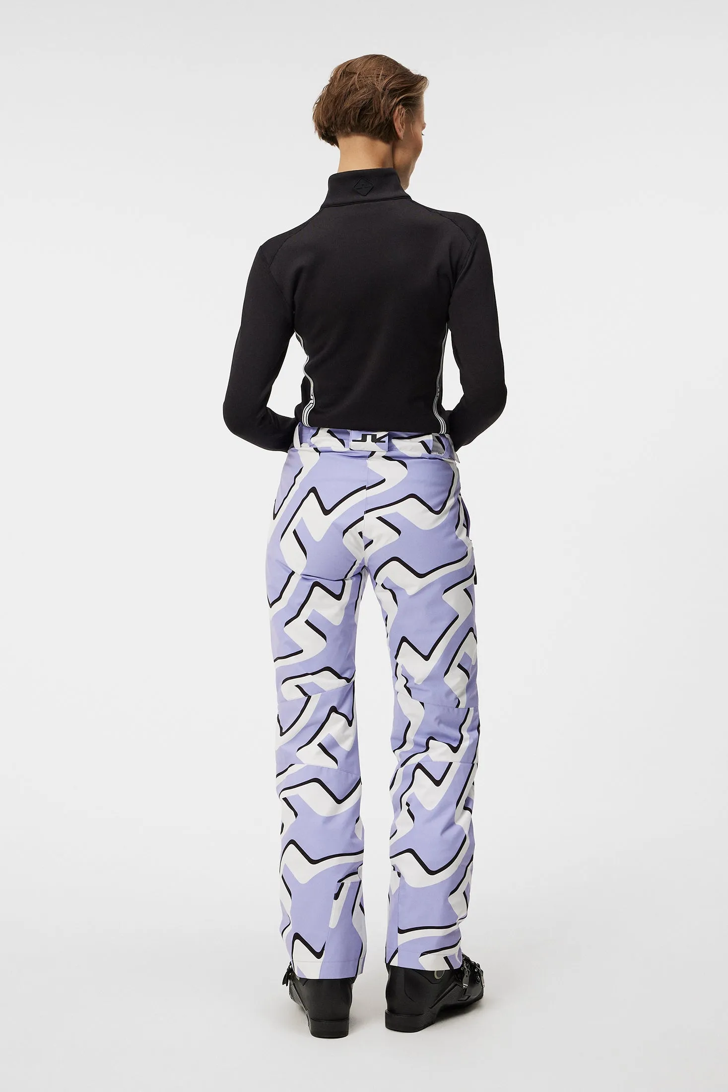 J.Lindeberg Womens Isella Ski Pants Printed - Bridge Wave Sweet Lavender