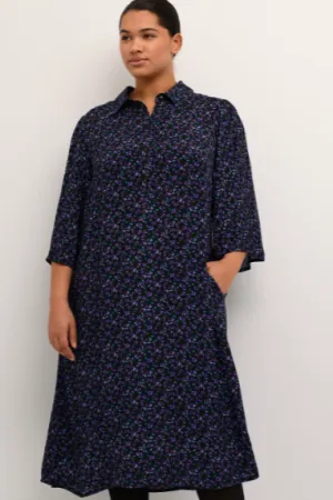 Kaffe Curve  - Kcpolla Dress | Heliptrope Flower