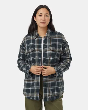 Kapok Flannel Insulated Shacket