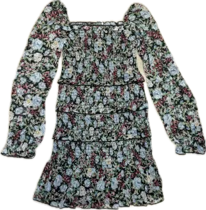 KATIEJ NYC- LAILA DRESS WITH SHEER SLEEVES (beaded floral)