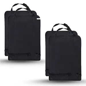 Kick Mats, Custom fit for Porsche - 18” x 24” Premium Quality Car Seat Protector Mat Best Waterproof Protection of Your Upholstery from Dirt, Mud, Scratches - Extra Large Car Seat Back Covers