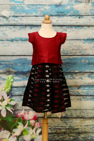 kids traditional frock soft fabric | ikkat| Narayanpet|cotton frock|Sungudi| Offwhite dress | Maroon Dress|Indian Dress|Indian Casual Wear
