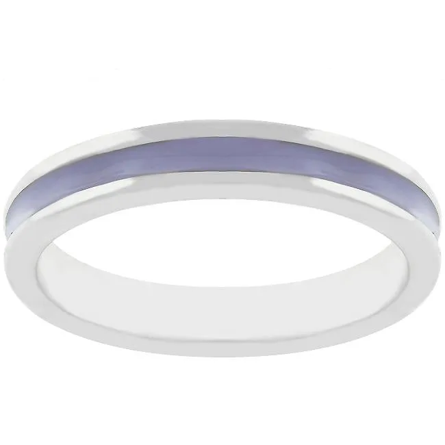 Lavender Enamel Eternity Ring