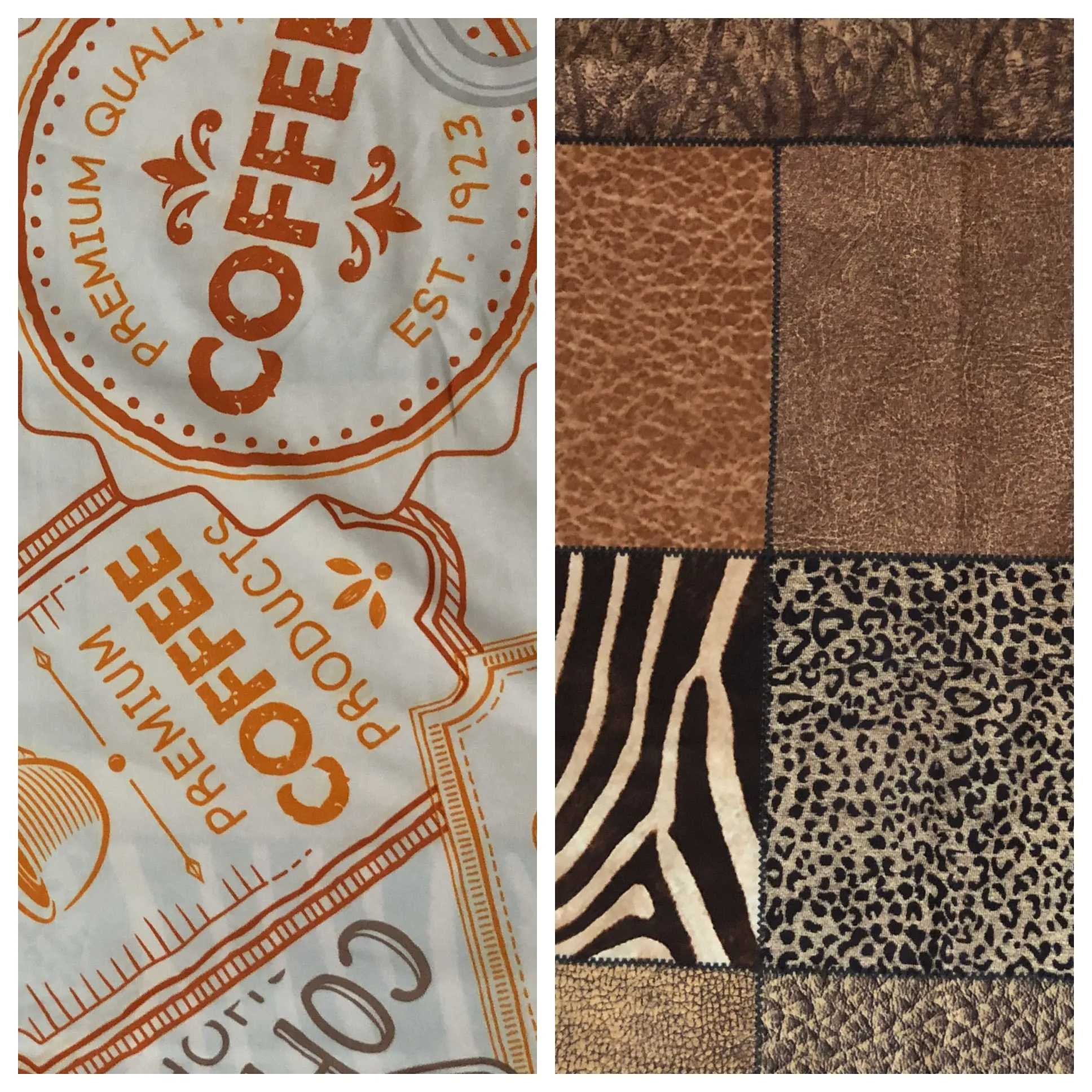LEGGINGS COFFEE/ANIMAL PRINT