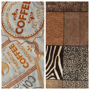 LEGGINGS COFFEE/ANIMAL PRINT