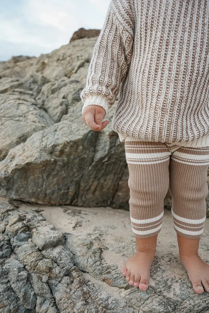 Leggings - Natural Stripe