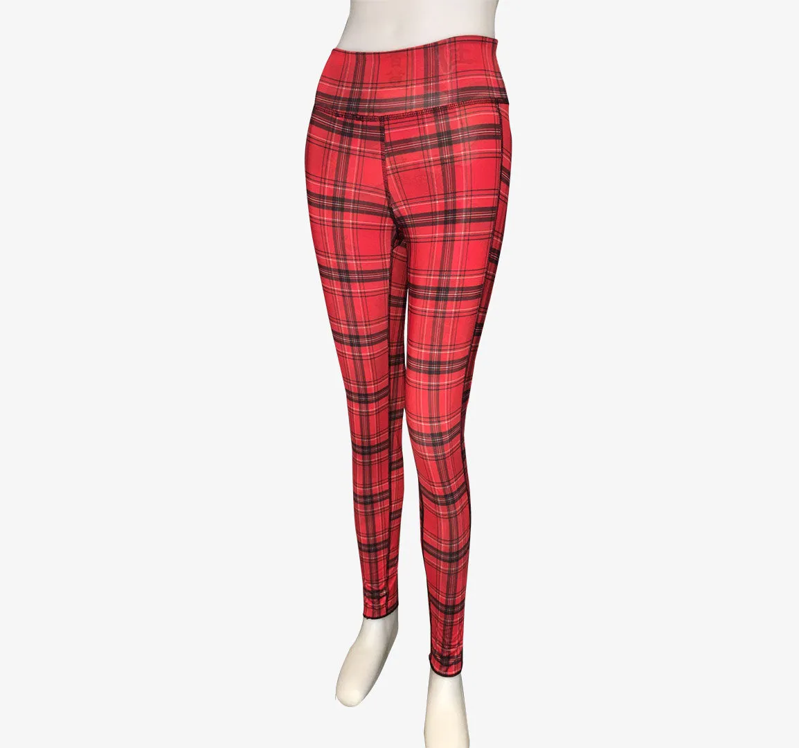 LEGGINGS RED GEISHA/RED PLAID