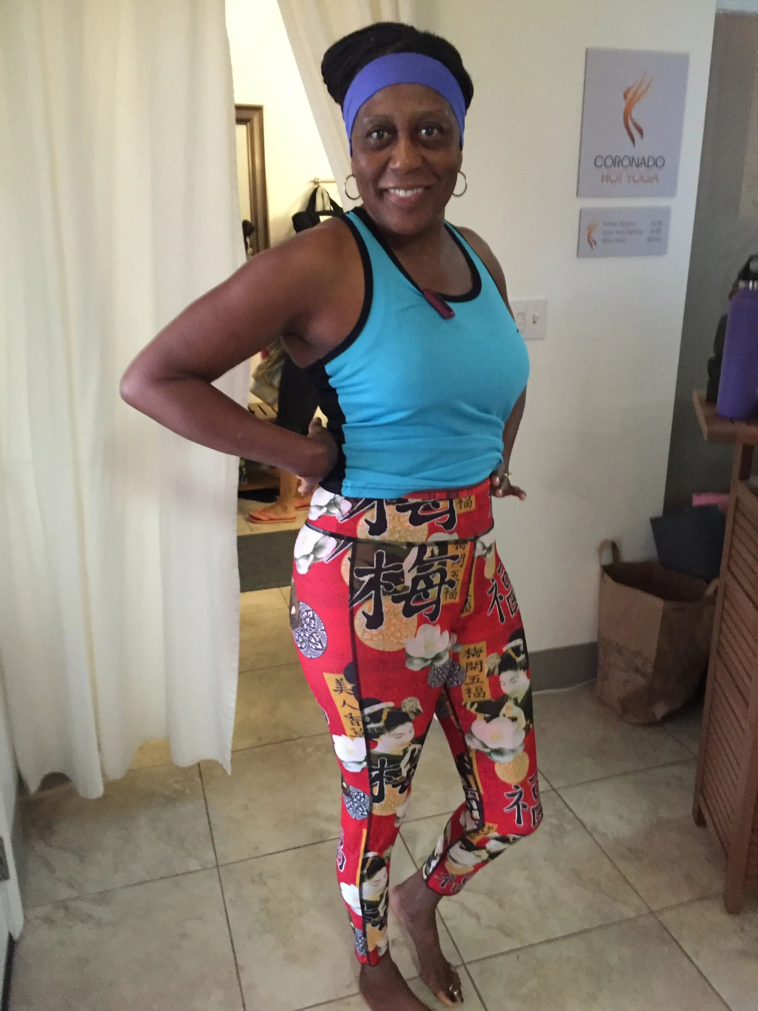 LEGGINGS RED GEISHA/RED PLAID