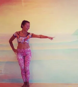LEGGINGS VINTAGE PINK HAWAII/PINK BATIK